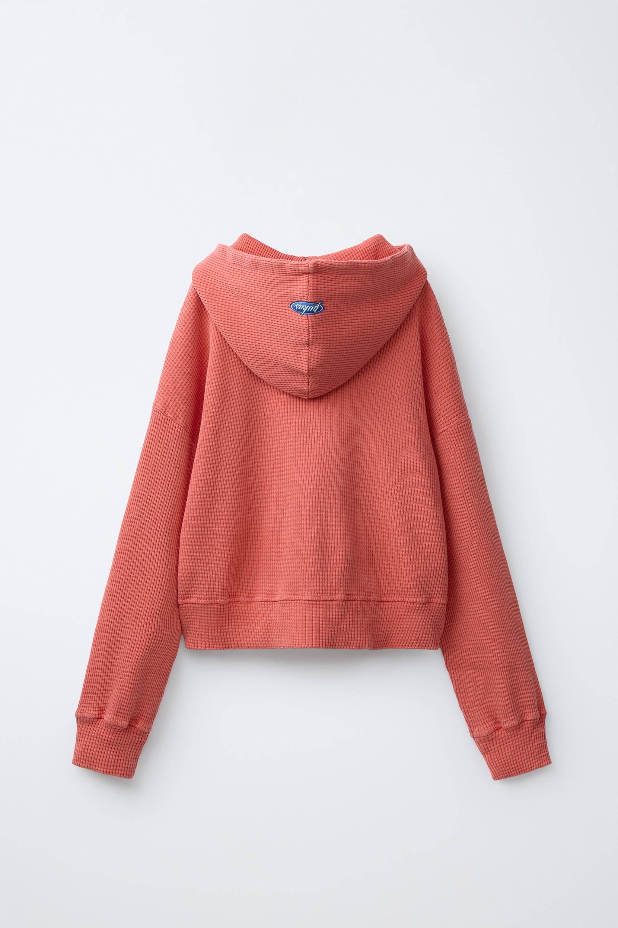 PUKAS SURF WAFFLE CROPPED HOODIE